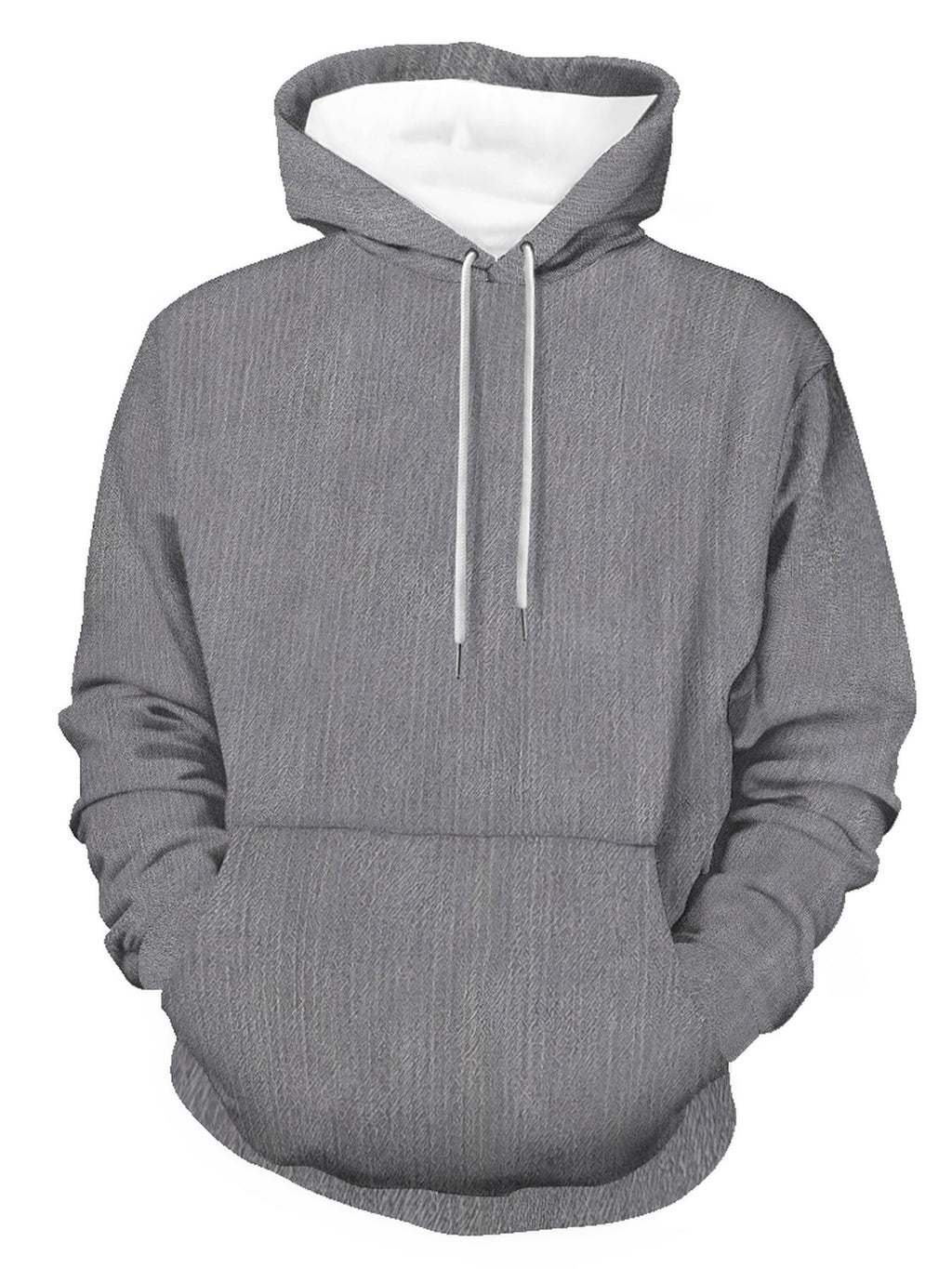 Men'S Long Sleeve Pullover Hoodie, Heather Grey Solid Texture, Regular Fit, Drawstring Hood, Ribbed Cuffs And Hem, Polyester, Casual Style, for Daily Wear And Weekend Leisure, Spring And Autumn - Mixed colors