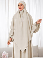 1pc (No Include Clothing) Kimmar Double-Layer Kimmar Shawl Headscarf Fashion Classic Versatile Kimmar, Suitable for Women'S Daily Wear - Apricot