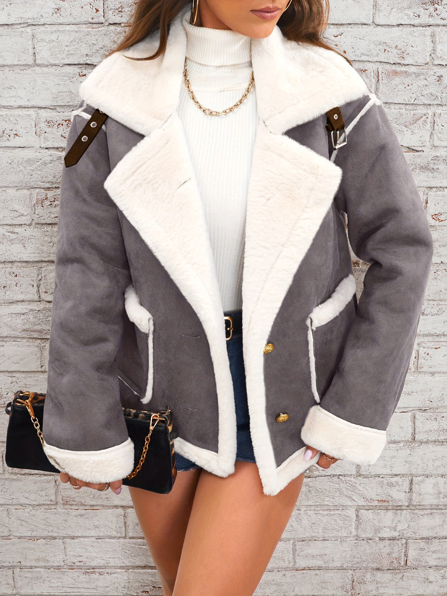 Lamb Women's Winter Coat - Dark Gray