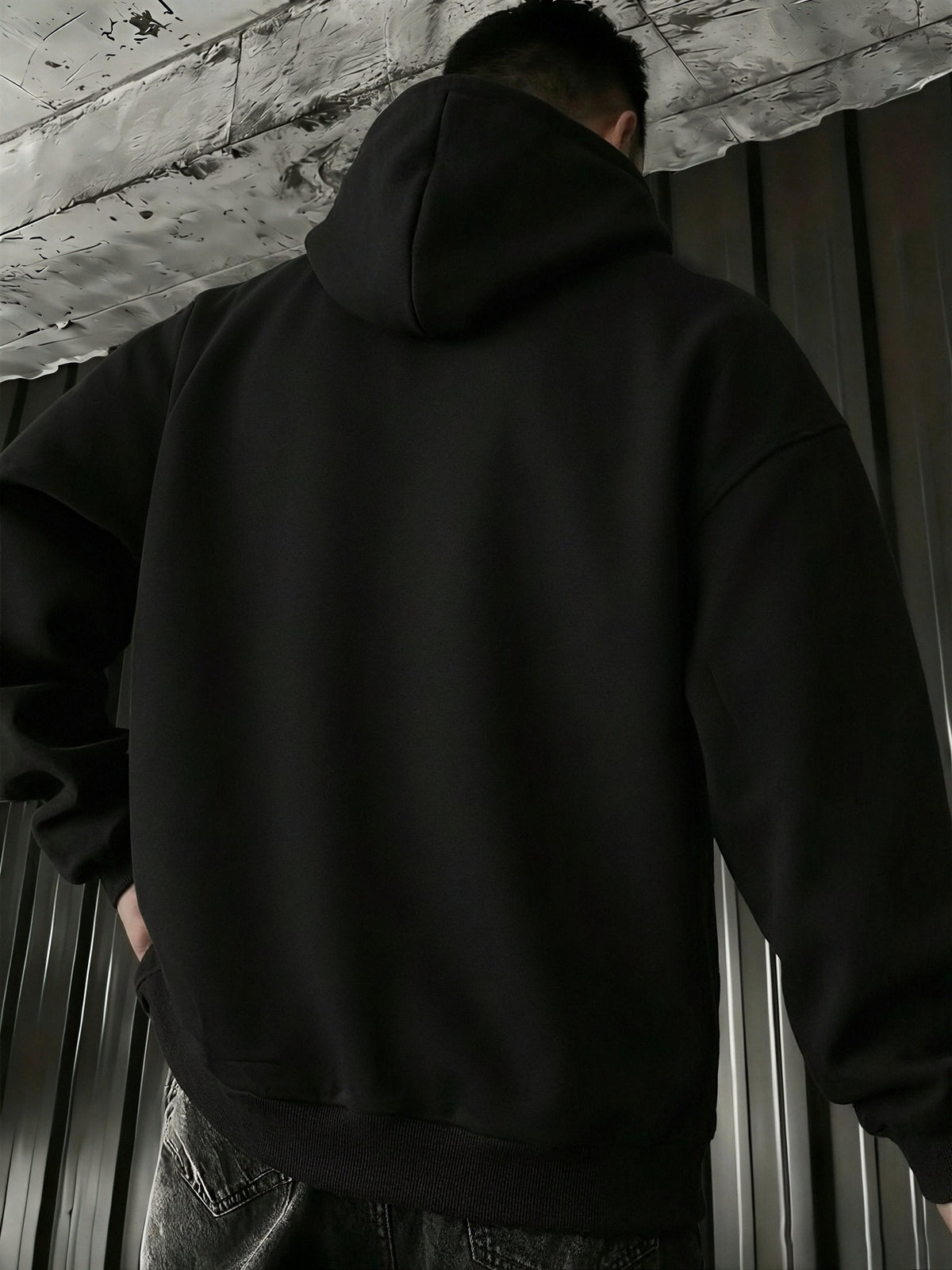 Men's Hooded Sweatshirt with PARIS Print, Comfortable, Casual, Soft, Breathable for Spring and Autumn Daily Commuting - Black