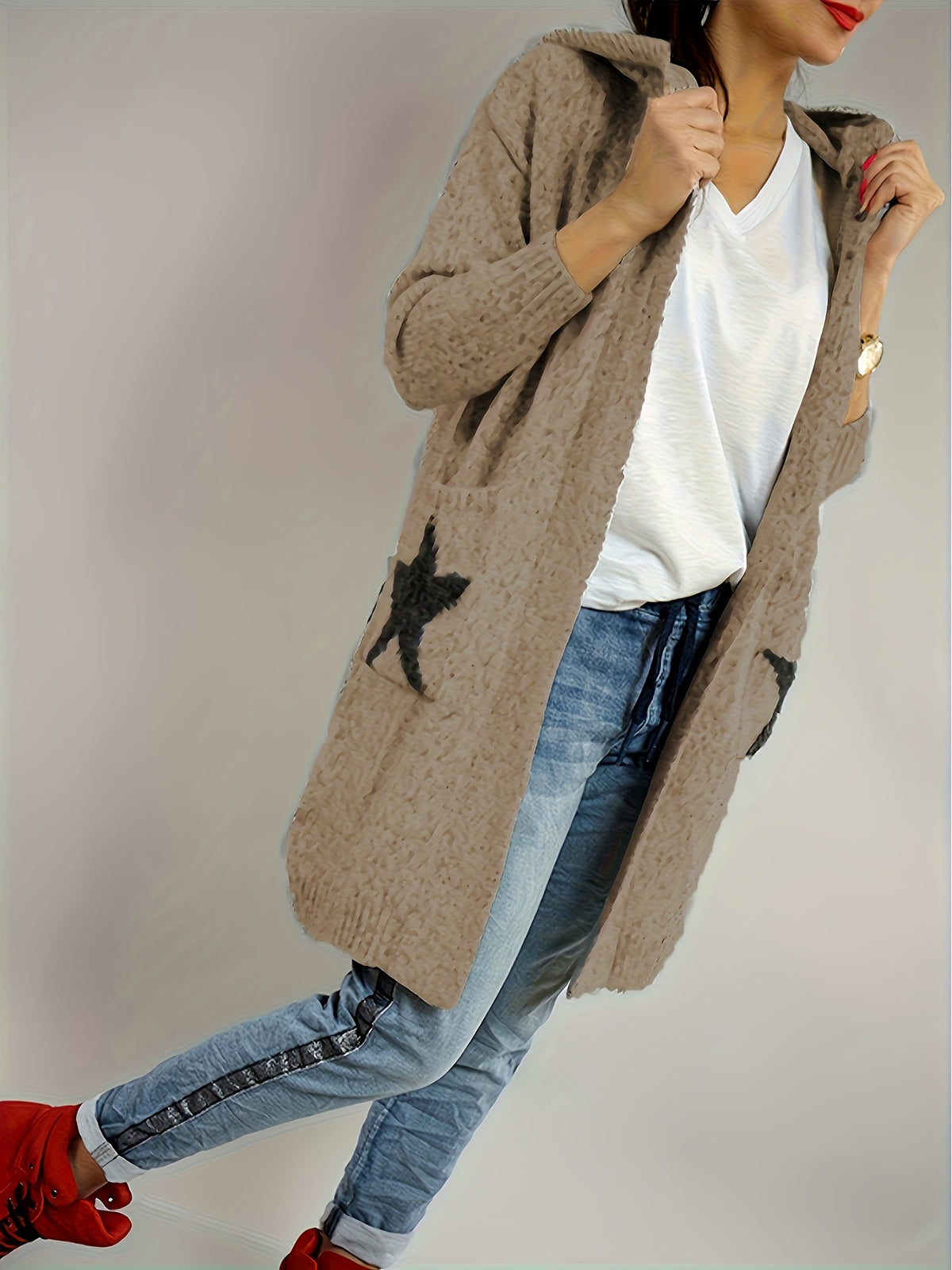 Winter Jacket,elegant Dress Women,casual Outfit for Women,winter Sweaters for Women,new Year,graphic Sweaters Women - Khaki