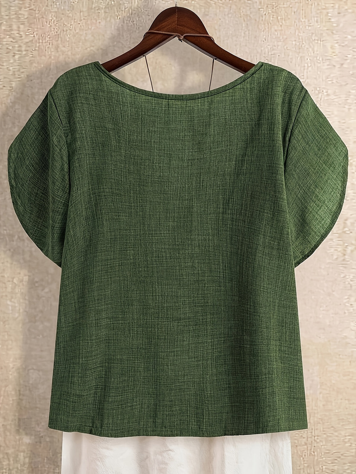 Women'S Solid Fashion Shirt for Summer - fern green