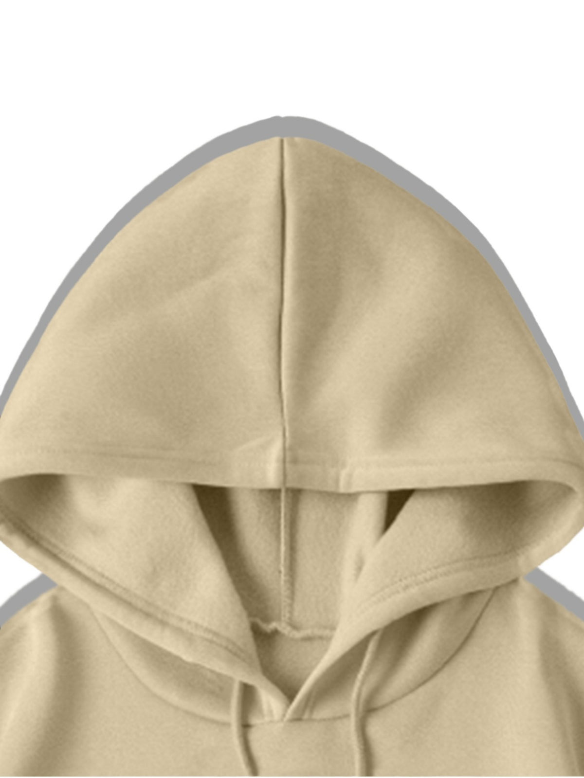 Geometric Print Women's -Lined Hooded Sweatshirt + Jogger Set, Machine Washable Pullover for Autumn/Winter, Soft Fabric, Versatile Daily Wear, -Lined Design, 100% Polyester, Ideal for Outdoor Sports, Durable and Comfortable Material, Warm and Stylish - Apricot