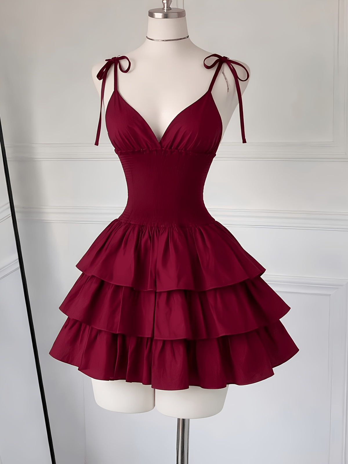 Y2K Spring Summer Cami Dress - Red