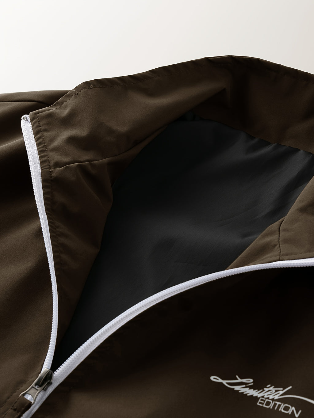 Men's Jacket, New Versatile Casual Jacket Top with Letter Print, Loose Fit, JK2605653 - Coffee Color