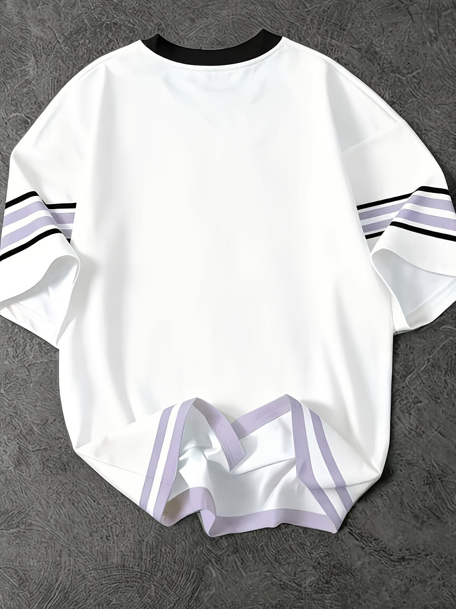 Women's Casual Fashion Drop-Shoulder T-Shirt with NY Letter and 23 Number Print, Drop-Shoulder Sleeves, Daily Wear Graphic Tee, a Must-Have Item for Trendsetters, the Perfect Gift for Family - Mixed Color 3