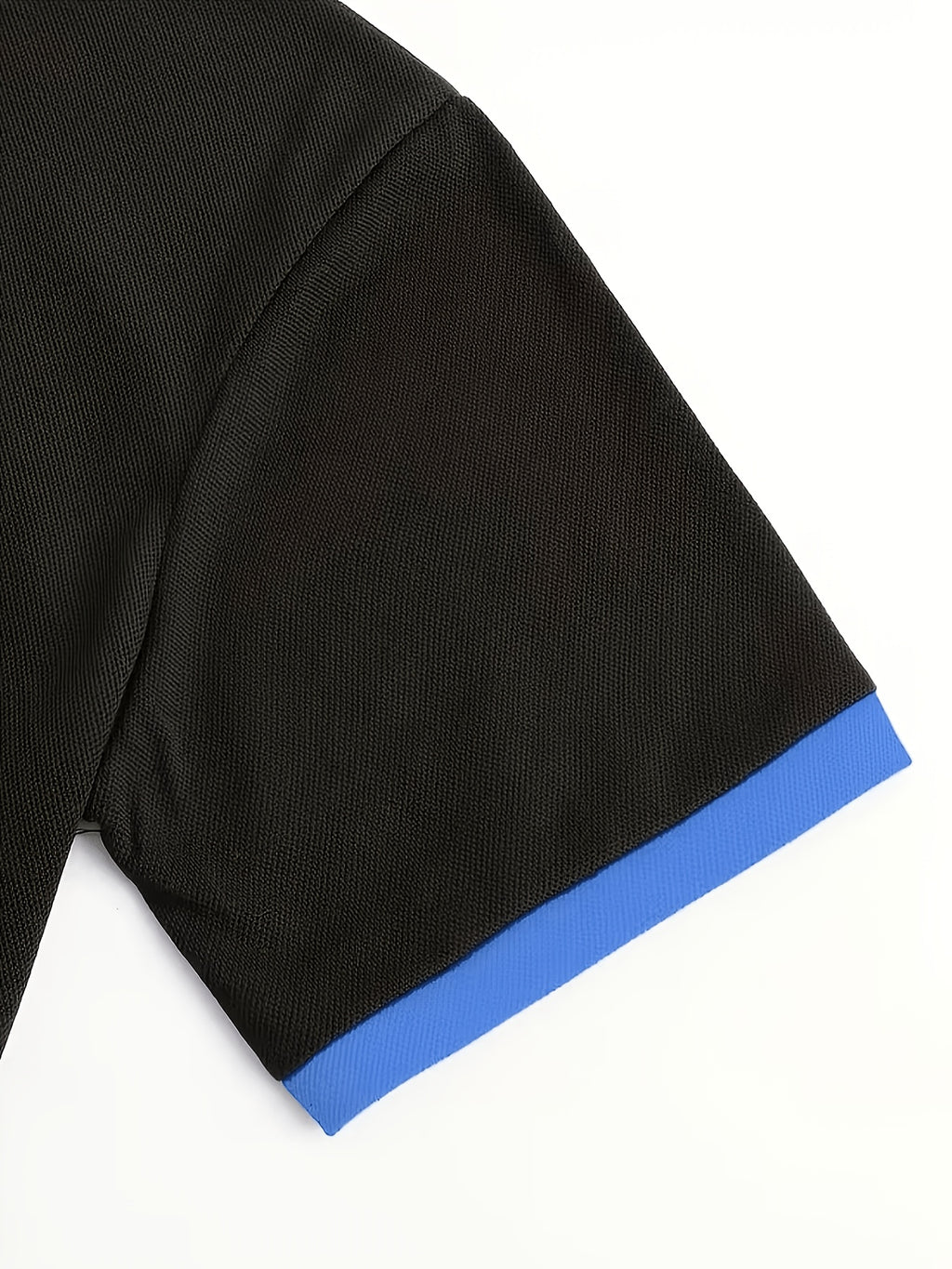 Men's Shirts, Men's Golf Shirts, Men's Short-sleeve T-shirts, the Top Choice for Summer Golf and Baseball - Black Blue