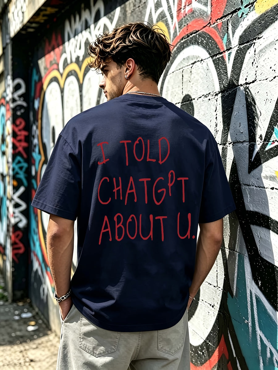 In 2026, I Recommended Your Minimalist Trendy T-Shirt to Chatgpt—The Perfect Gift for Friends And Family! Unisex! Suitable for All Seasons! A Gift Worth Treasuring! Made of Pure - Navy Color