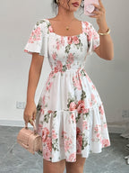 Fashionable Elegant Dress Short Skirt 2041 - Multicolor