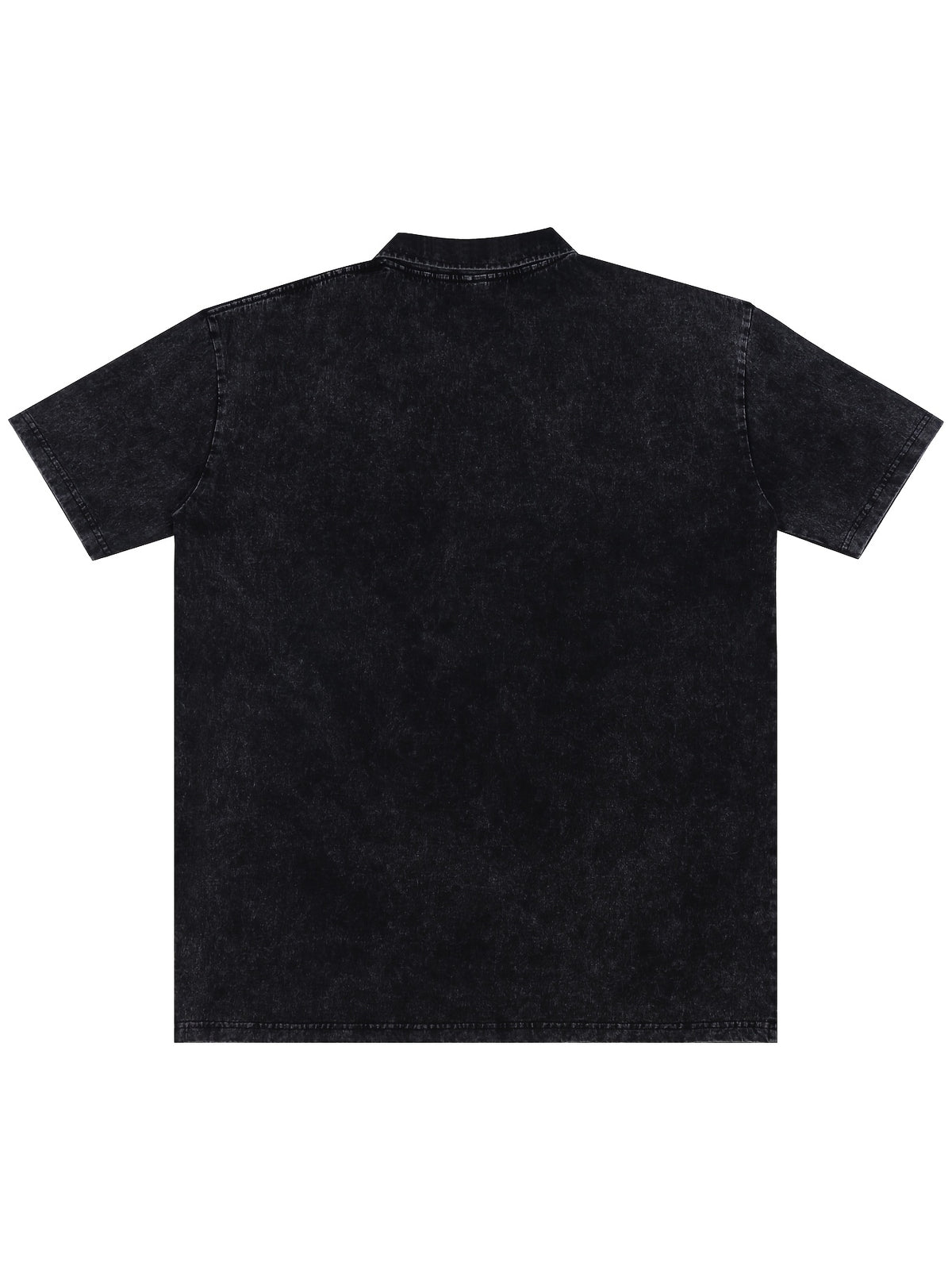 Brooklyn 1957 Print Polo Shirt - Men'S Oversized Heavyweight 100% Vintage Washed Style, Loose Streetwear Top with Bold Letter Design, Distressed End, Large Size Round Neck Polo Short Sleeve Casual Shirt for Men And Teens, All-Season Wear - Black A