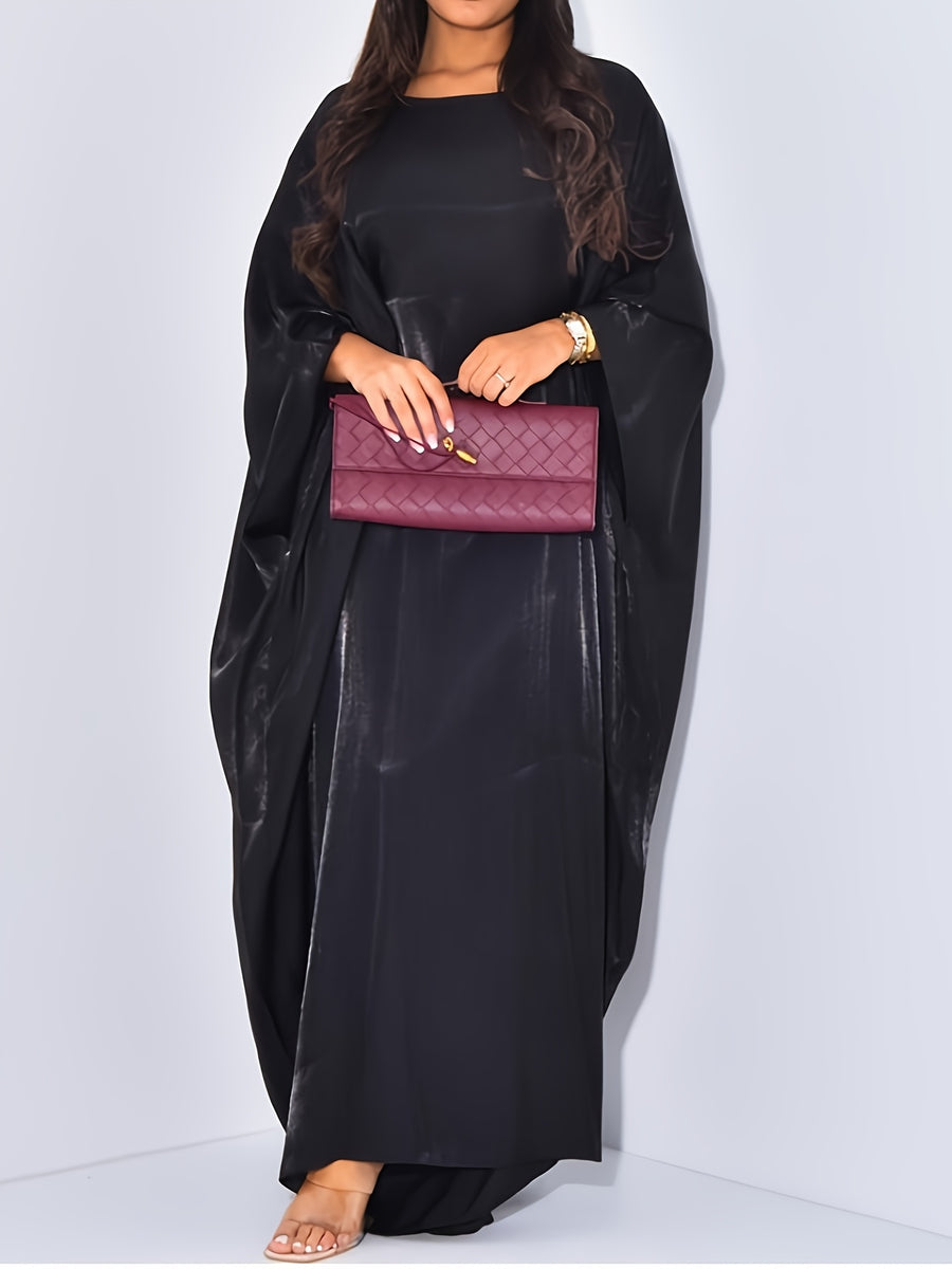 Middle Eastern Elegant Shimmer One Size Robe 8336-8 - Black