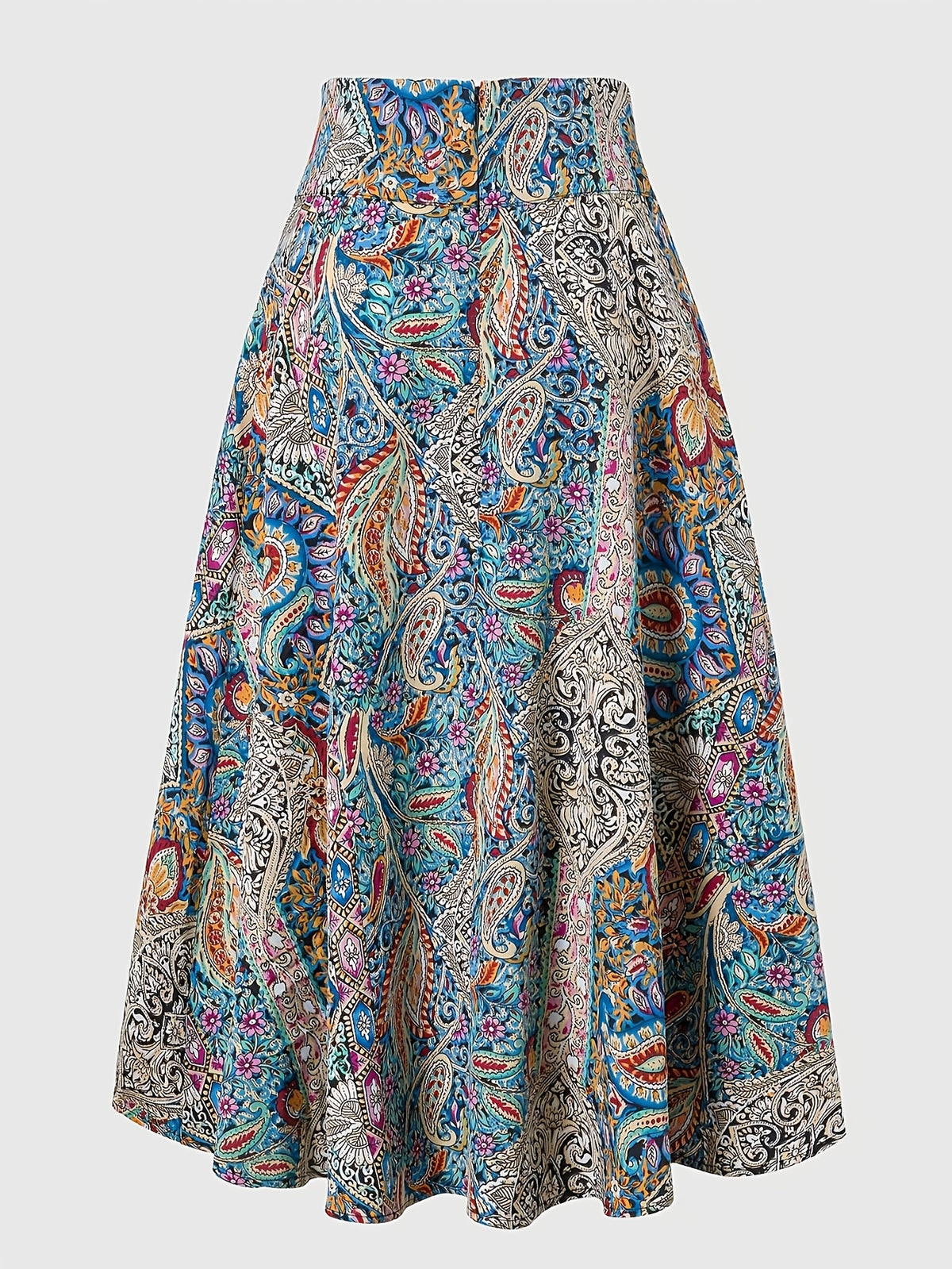 Women's Bohemian Style Printed Casual Vintage Tie-Up Bow Skirt - Mixed colors
