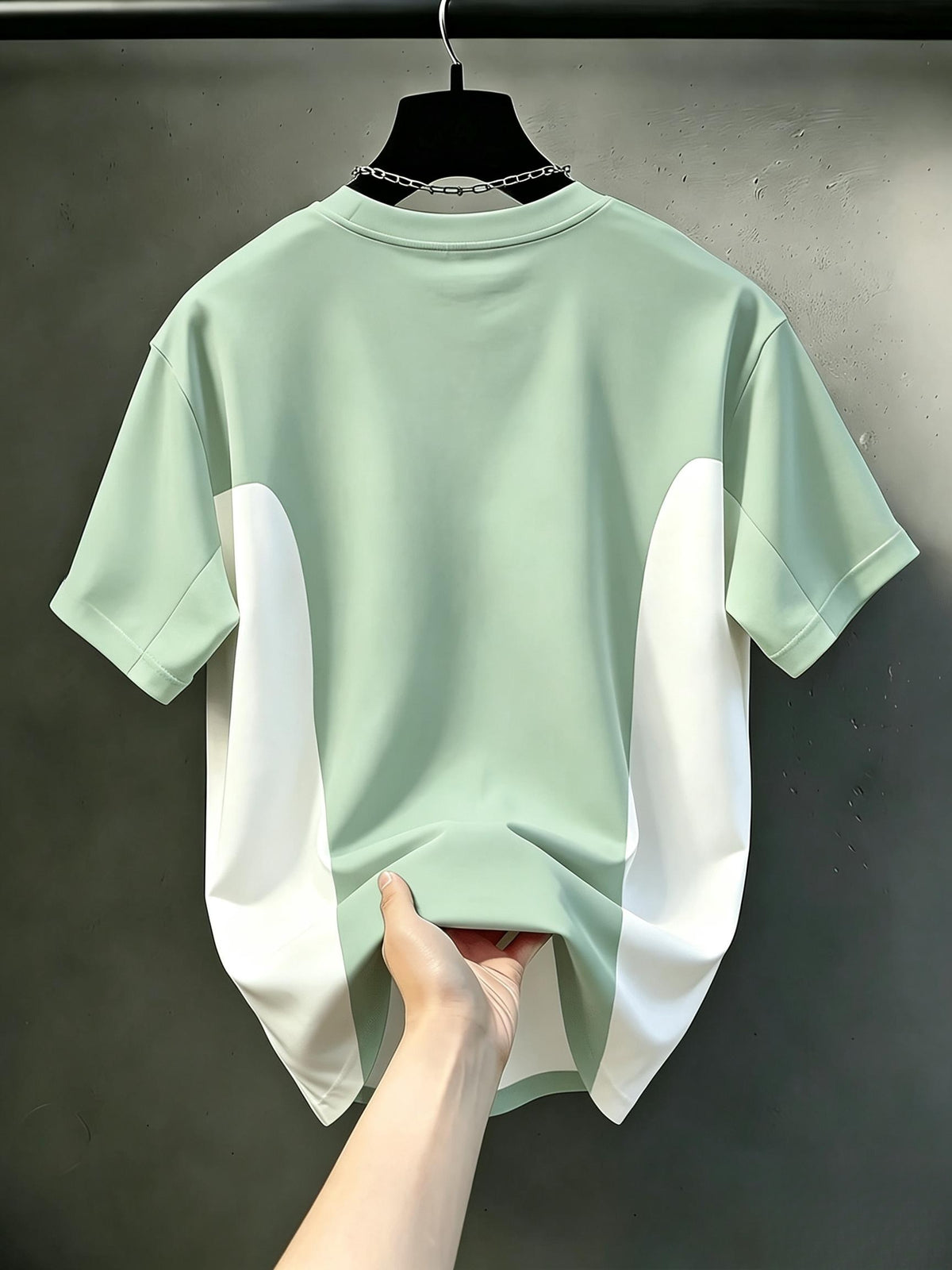 Men's Casual Crew Neck T-Shirt, Color Block Contrast Design, Breathable Regular Fit for Daily and Formal Wear, Comfortable to Wear, Gift for Teens and Adults, Outdoor Activity Shirt, Sporty Style - Mixed colors