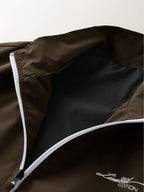 Men'S Sports Casual Jacket with a Contrasting Zipper Design And Print Details, Model JK5653 - Coffee Color