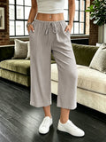 1pc Women'S Western Capri Leggings, Women'S Casual Quick-Dry Compression Pants, Outerwear Capri Leggings Base Layer - Khaki