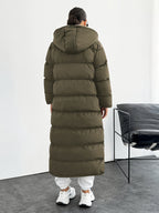 Fashionable and Elegant Thick Coat - Olive Green