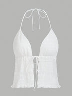 Women'S Fashion Elegant Casual Mesh Cami - White