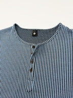 Pearson OBM Men's High-Quality Clothing - Men's Heavy-Duty Henley Shirt - Single-Button Collar & Chest Placket, Casual Button-Front Blouse, Thick, Soft, and Comfortable Fabric, Machine Washable Solid Color Sweater - Versatile for Smart-Casual - Sky Blue