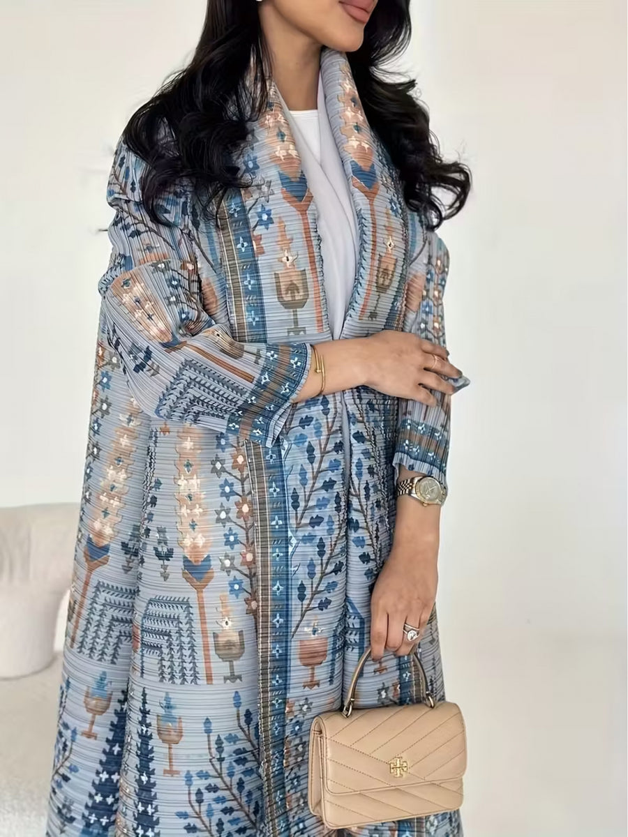 Long A-Line Loose Long Dress, Middle Eastern Muslim Abaya Fashion Women'S Comfortable Layered Robe, Dignified And Comfortable Clothing Long Dress - Multicolor