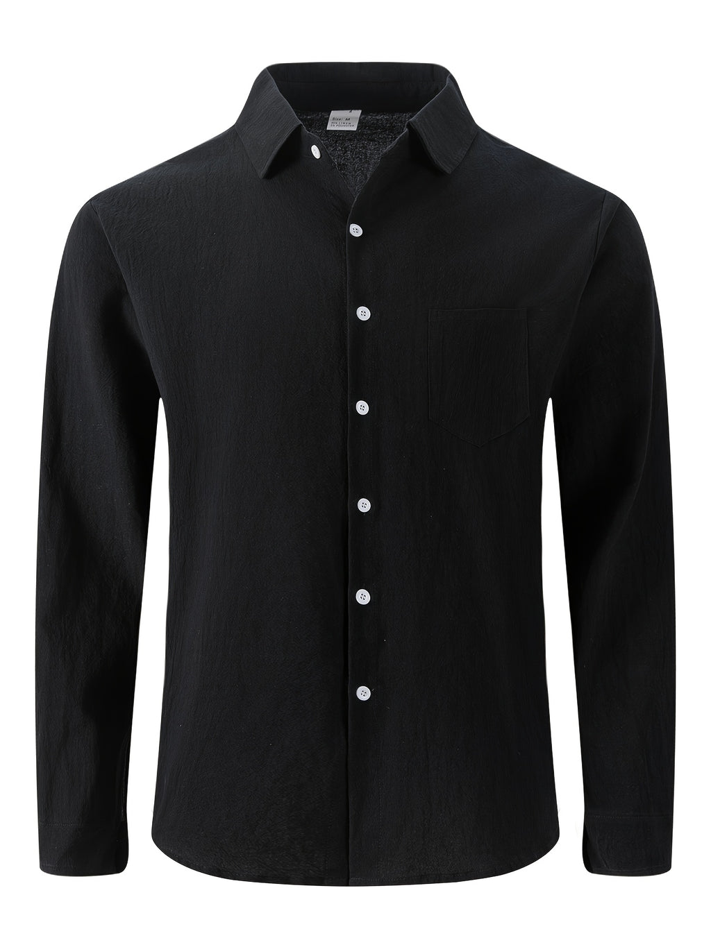 Men'S Linen Long Sleeve Collar Button-Up Shirt 3pcs Set, Casual Lapel Pocket Top, Lightweight Breathable Loose Fit, Suitable for Men'S Beach Vacation And Daily Wear - Mixed Color 1