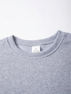 Men's Autumn/Winter Crew Neck Sweatshirt, Loose Fit Fashion, Vintage American Streetwear Print, Soft and Skin-Friendly, Versatile Daily Casual Top - Light Grey
