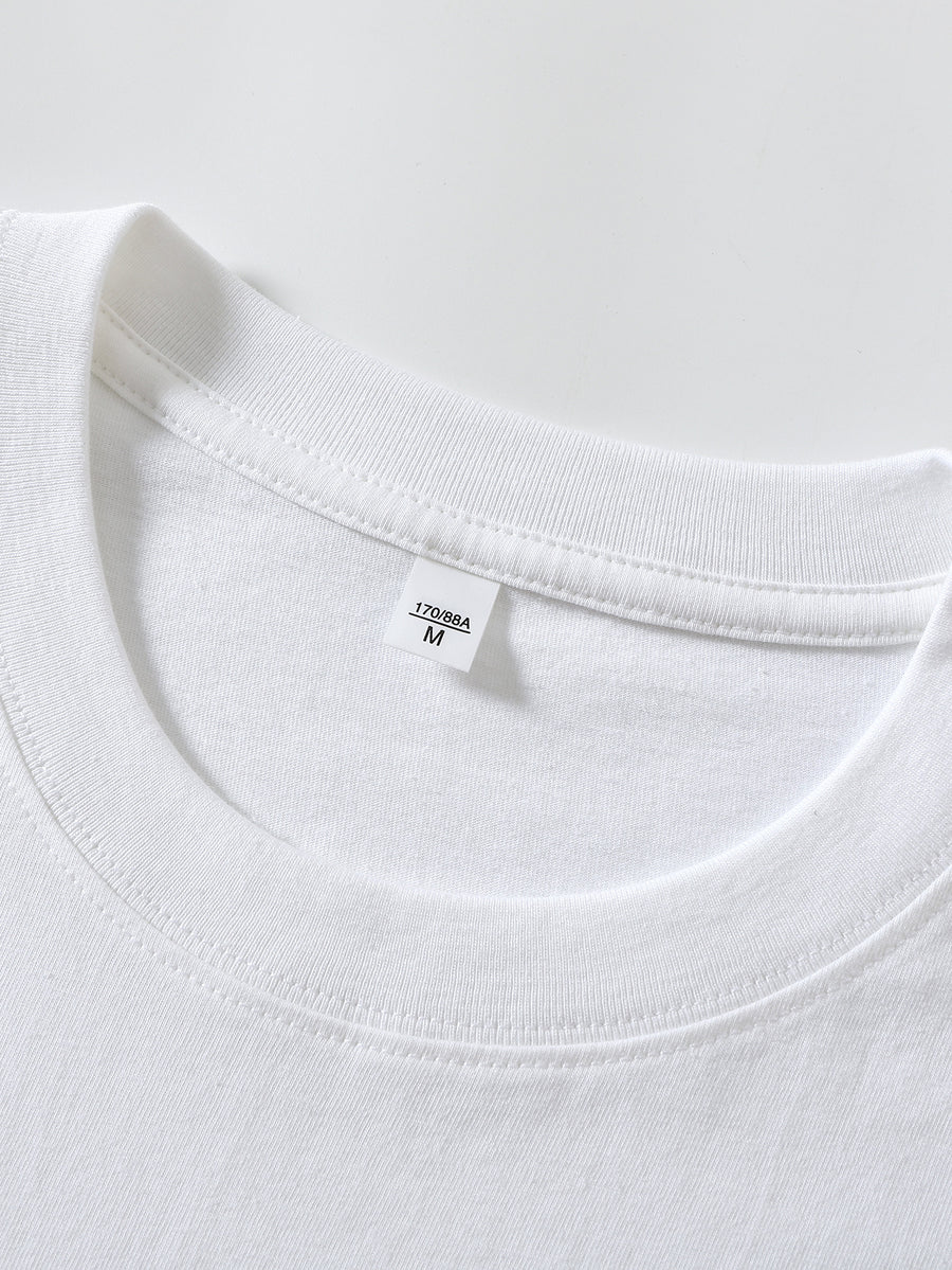[Warner Authorized] 100% Cotton, Superman Blue Silvery Metal Spring/summer/autumn/winter Men's and Women's Short Sleeved T-shirt, Round Neck Comfortable Top, Soft and Comfortable Fabric, Perfect for Home, Sports, Outdoor, Casual and Daily Wear - White