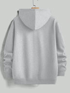 Men'S Yellow Hoodie with "And We'll Love You" Print - Cozy Fleece-Lined Pullover with Kangaroo Pocket, Casual Drawstring Hooded Sweatshirt for Spring & Fall, Comfortable Clothing | Relaxed Fit Hoodie | Fleece Lined Hoodie - Light Grey