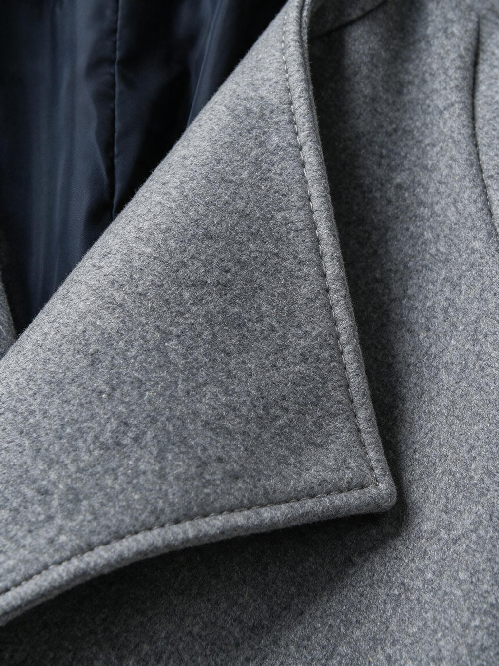 Men'S Long Double-Breasted Coat, Autumn Winter Business Casual Jacket, Large Lapel Black Commuter Trench Coat Men'S Clothing - Graphite Color