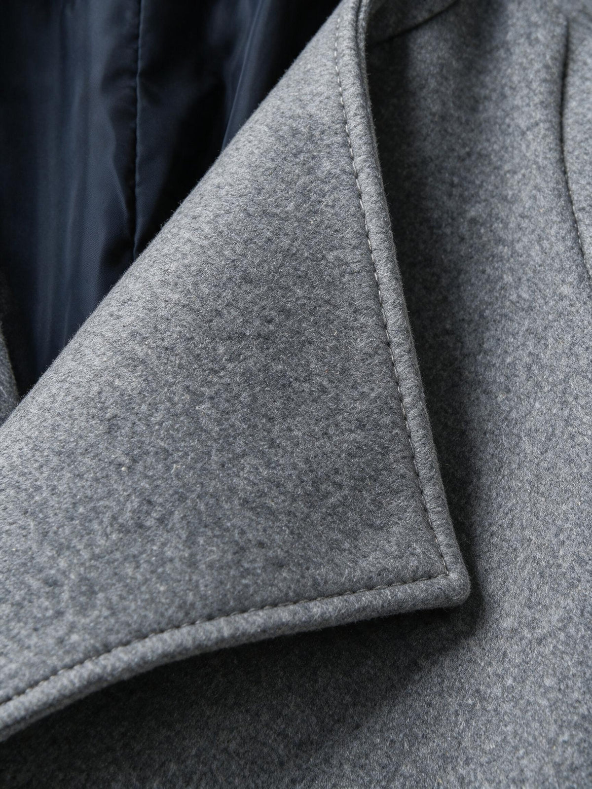 Men'S Long Double-Breasted Coat, Autumn Winter Business Casual Jacket, Large Lapel Black Commuter Trench Coat Men'S Clothing - Graphite Color