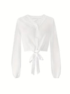 Elegant Spring and Summer Women's Beautiful Shirts - White