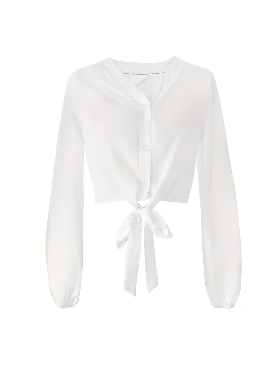 Elegant Spring and Summer Women's Beautiful Shirts - White