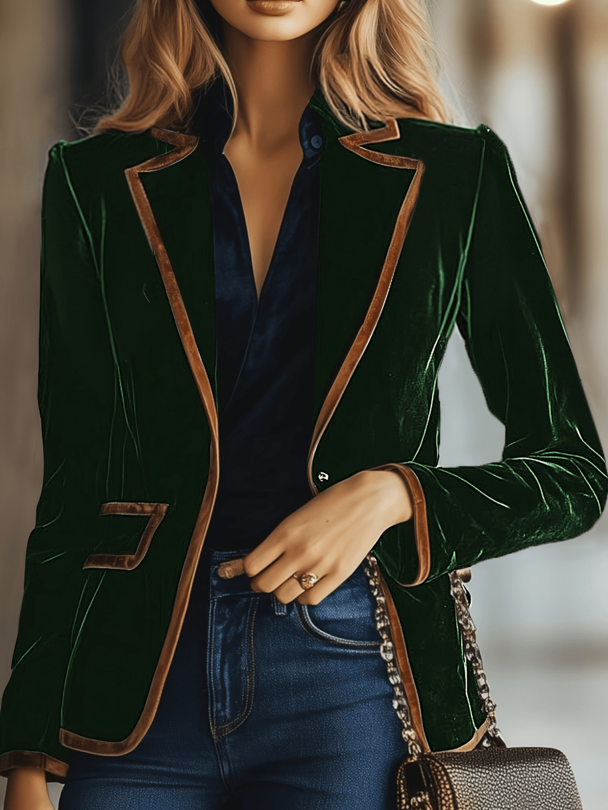 Corduroy Suit Jacket - Dark Green