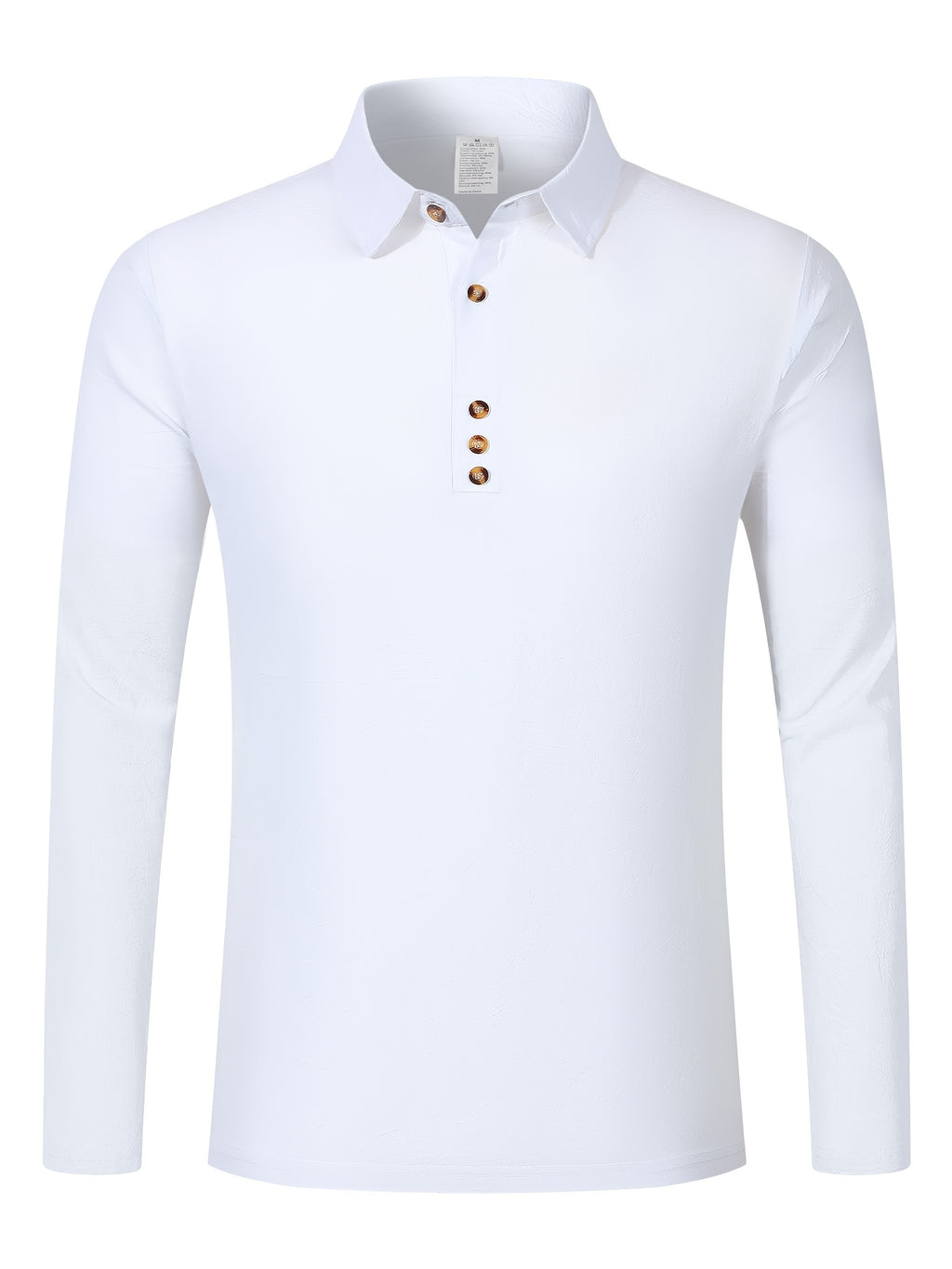 2pcs Set Men'S Autumn New Style Long Sleeve Shirt Suitable for Daily Wear - Light White+Black Color