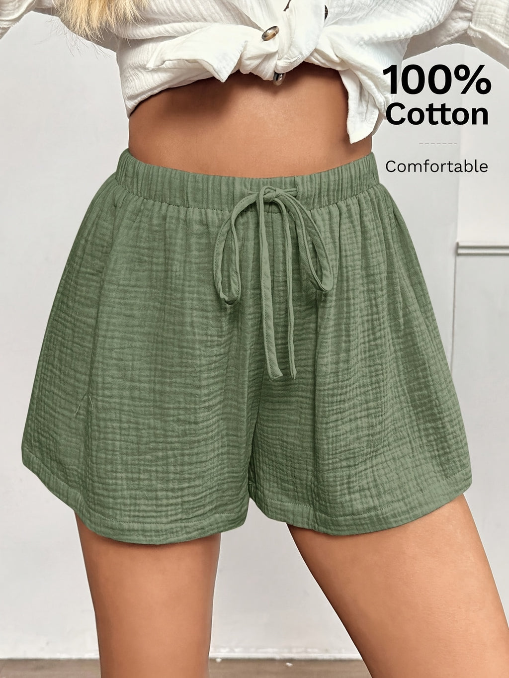Women'S Casual Comfortable Shorts, Suitable for Daily Leisure And Outdoor Wear, Summer [Niannian] - Green