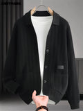 CRRTMARO Men's Warm Collar Sweater - Solid Color Regular Fit Pullover, Casual Long Sleeve Sweater Suitable for Fall Winter Warmth, Versatile for Office & Casual Attire, Hand Washable Top - Black