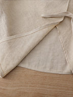 2026 New Sleeveless Vest, Lapel Tie-Waist Waist-Cinching Commuter Temperament Outer Top - Apricot