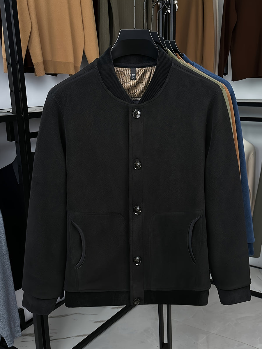 Father's Day Gift for Men: 2026 Spring/Autumn New Style Men's Jacket, Unlocking a Mature Spring Vibe, Lightweight and Comfortable, Suitable for the Changeable Weather of Early Spring - Black