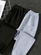 New York Street Style! The Urban Vibe Is on Full Display! Brooklyn-Inspired Joggers, a Fashionable And Versatile Essential to Unlock American Casual Style! Comfortable And Stylish, Featuring an Elastic Waistband And Cuffs - Mixed colors