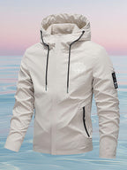 Women'S Windproof Jacket, Lightweight Windproof Warm Women'S Shell Jacket, Long Sleeve Zipper Pocket Hooded Shell Jacket, All-Season Outdoor Casual Women'S Zipper Sweatshirt Top Coat, Suitable As a Gift for Women - Apricot