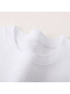 100%  T-shirt, Men's Crew Neck Long Sleeve T-shirt, Trendy Seagull Graphic Print Design, Suitable for Casual Wear and Outdoor Activities - White
