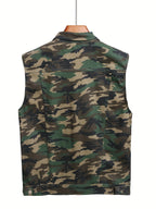 New Arrival Men's Fashion Camouflage Denim Jacket Lightweight Jacket Simple and Versatile Men's Denim Jacket Trendy Streetwear Casual Outerwear - Mixed colors