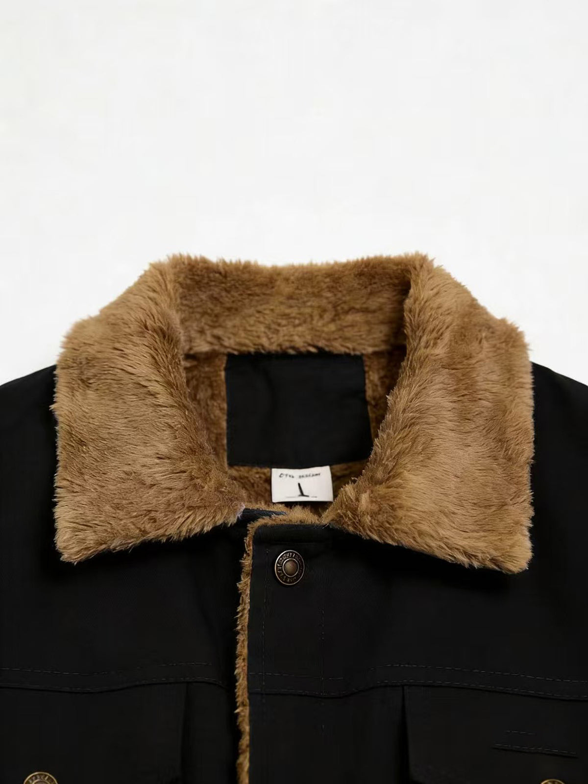 2026 European American New Men'S Outing Fashion Trendy Fleece Warm Jacket Coat - Black