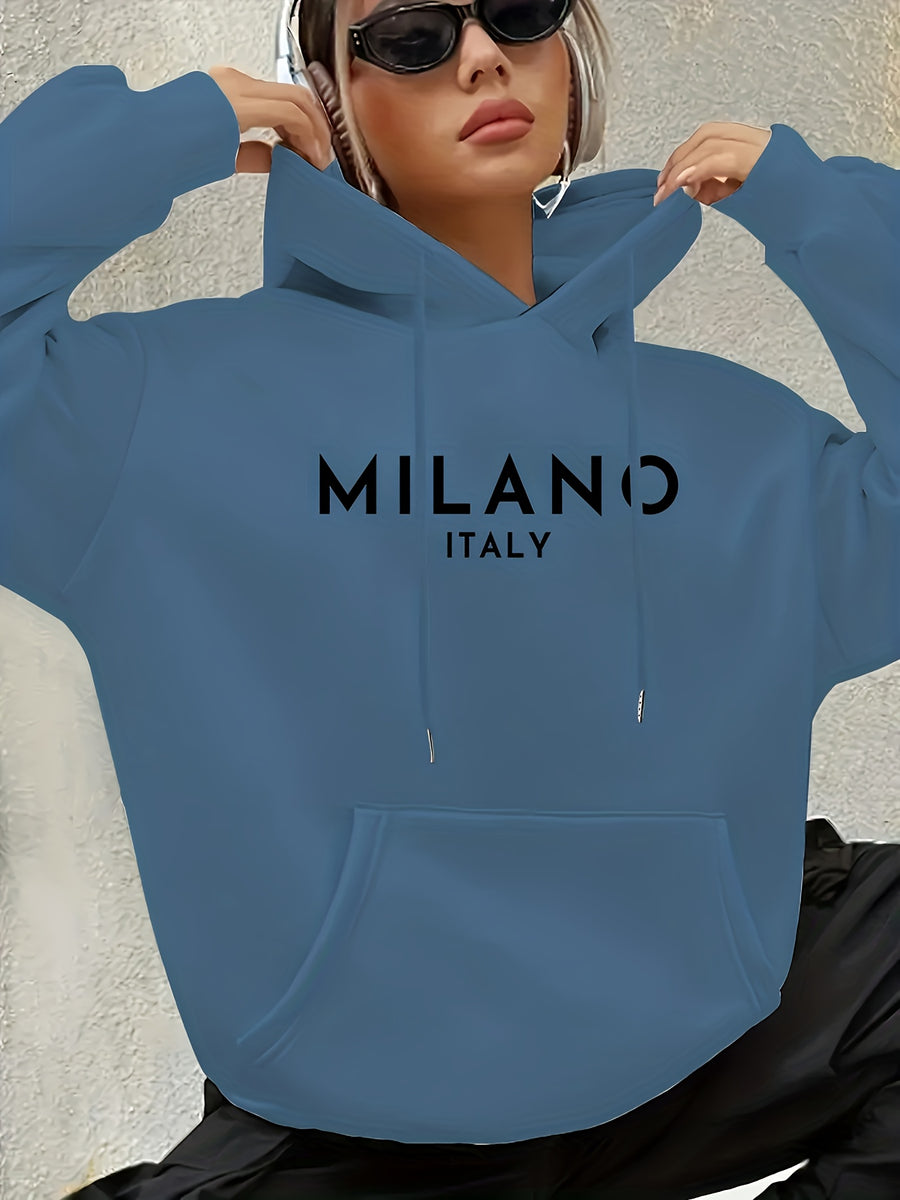 Women'S Fashion Hoodie - Navy Color