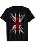 [Promotion] Men's T-shirt - Grunge Rock British Flag Vintage Distressed Punk Style T-shirt - Black