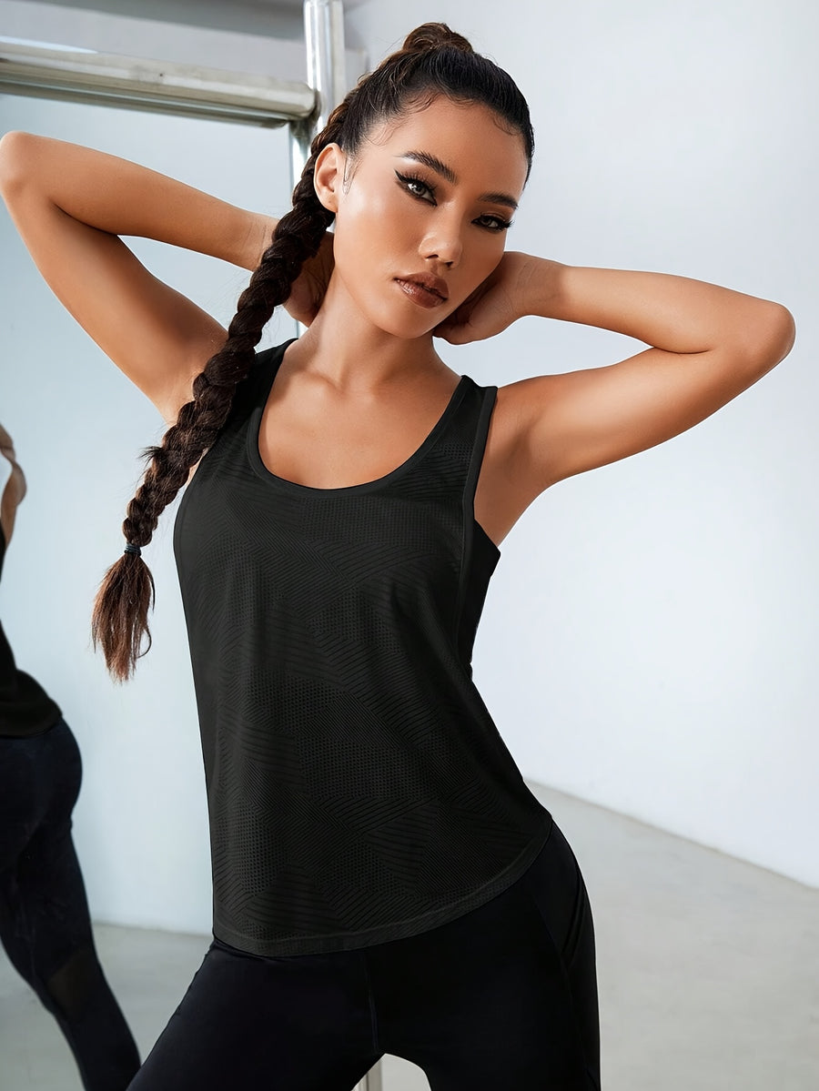 Western Women'S Commuter Athletic Style Vest Top - Black