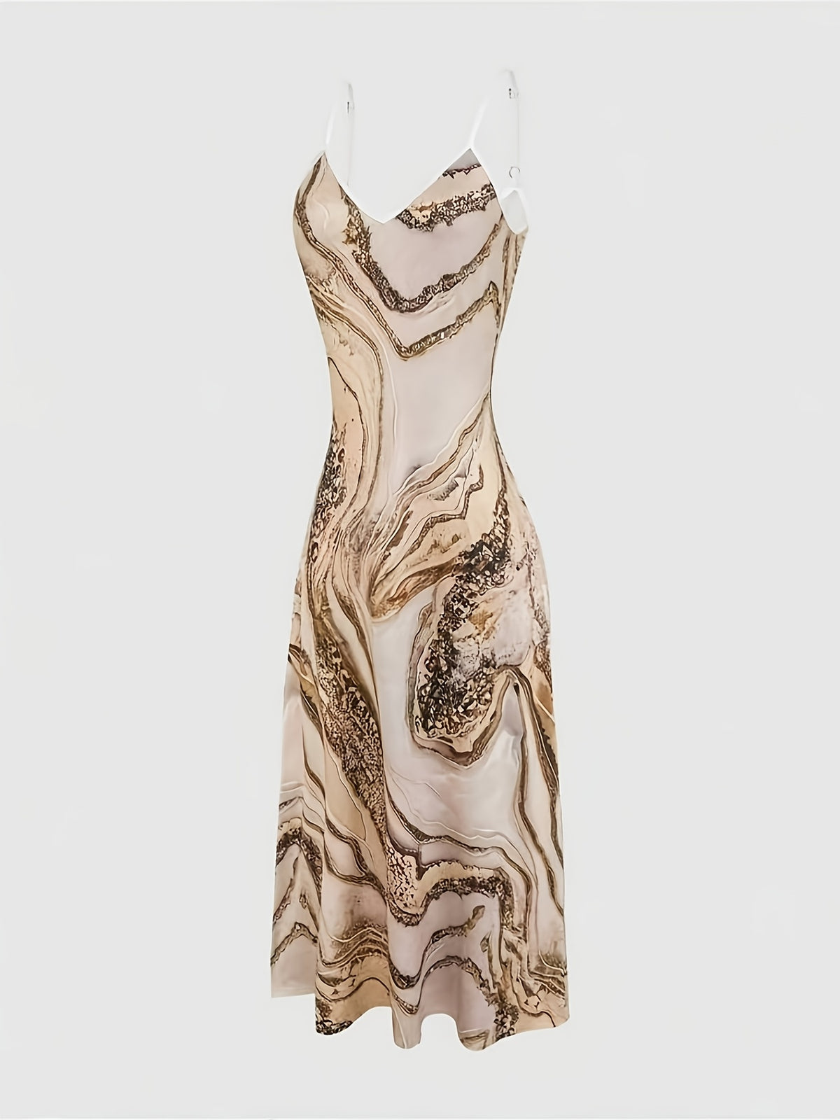 Elegant, Exquisite And Fashionable Camisole Long Dress - Apricot