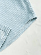 Spring/Autumn Trendy Bad Boy Fashion Preppy Style Pocket Patchwork Long Sleeve Corduroy Casual Outerwear - Light Blue