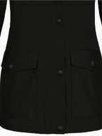Women's Hooded Autumn/Winter Trench Coat - Black