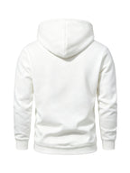 50%, 50%, Men'S Casual Pocket Ankle-Length Hooded Sweatshirt, Cuffs with Ribbed Bottom, Men'S Warm Fleece-Lined Sweatshirt for Global All-Season Base Layer - White 3