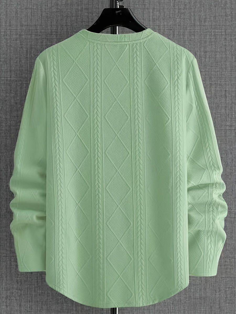 European And American Cross-Border Autumn New Men'S Casual Shirt - Light Green